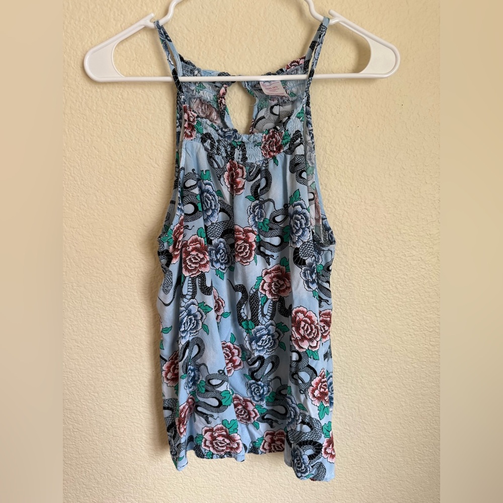 Floral and Snake Print Tank Top